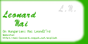 leonard mai business card